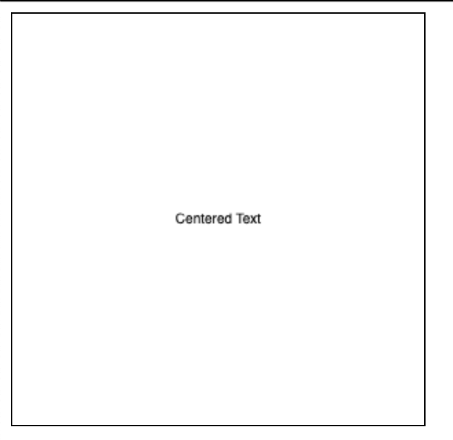 Screenshot of centered text in HTML canvas