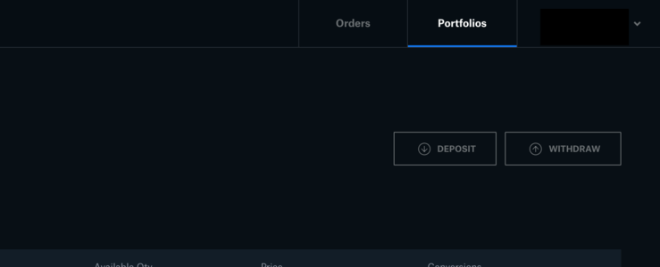 Screenshot of how to withdraw and deposit into coinbase pro